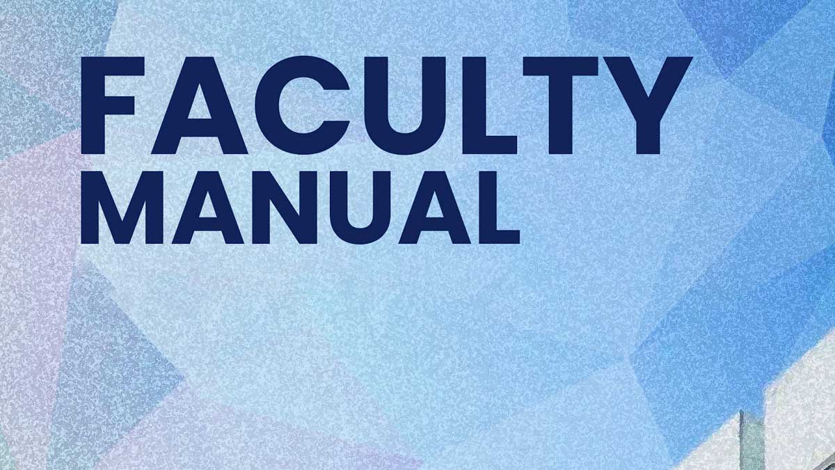 Faculty Manual
