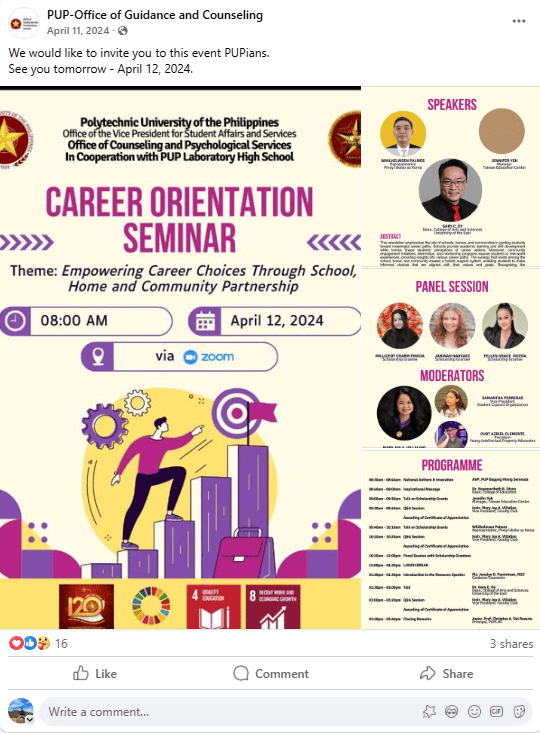 Career Orientation Seminar