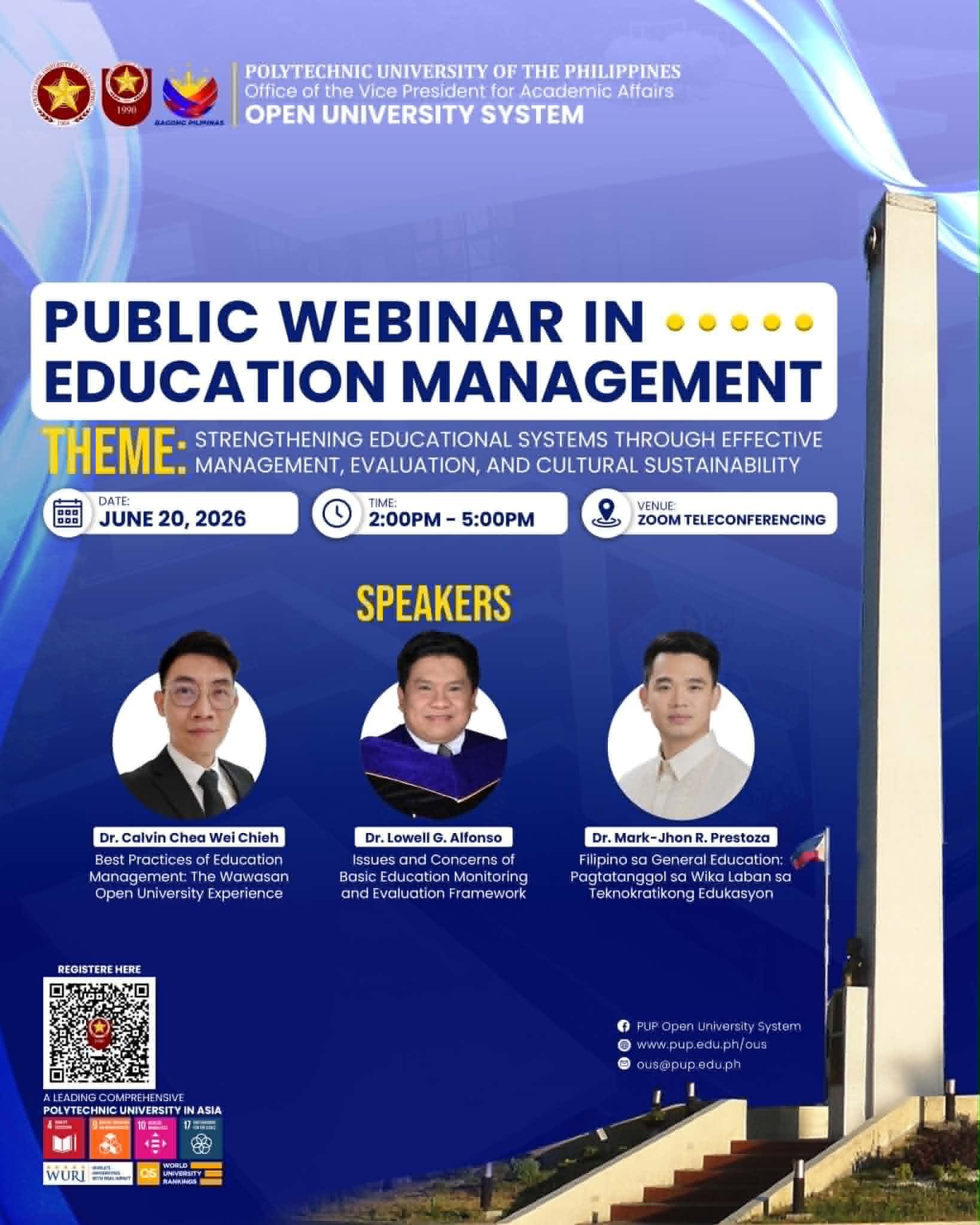 Public Webinar in Education Management