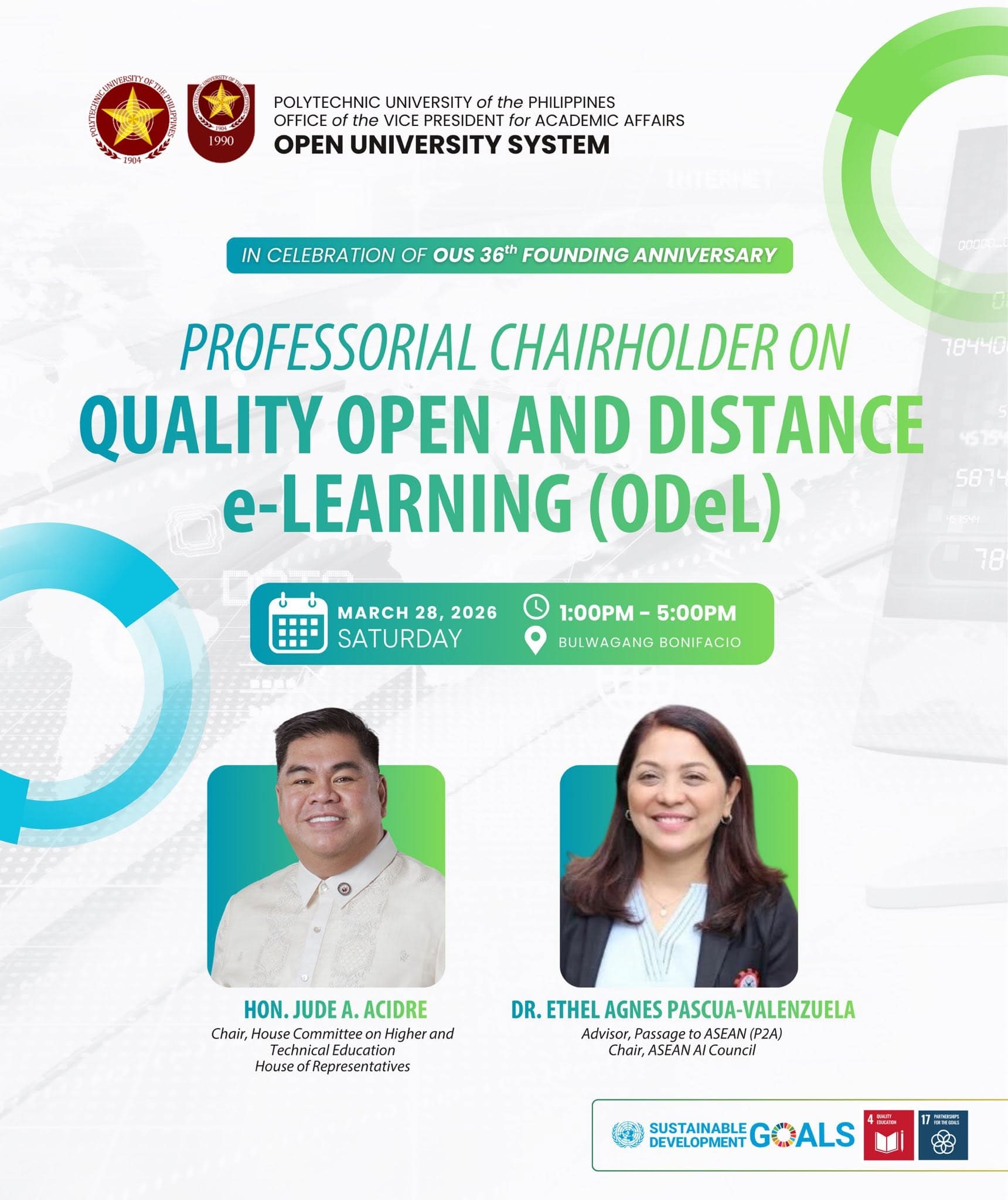 Professorial Chairholder on Quality Open and Distance eLearning (ODeL)